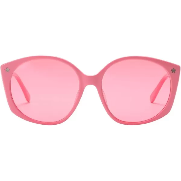 DUCO Polarized Oversized Sunglasses for Women Trendy Round Designer Sun Glasses Big Shades UV400 Protection DC1106Transparent Pink Frame Pink Lens