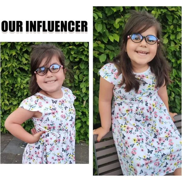DUCO Blue Light Blocking Glasses for Kids Boys Girls Gaming Computer Glasses for Kids Age 510 K026Black Frame Pink Temple