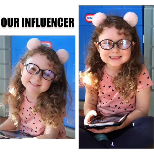 DUCO Blue Light Blocking Glasses for Kids Boys Girls Gaming Computer Glasses for Kids Age 510 K026Black Frame Pink Temple