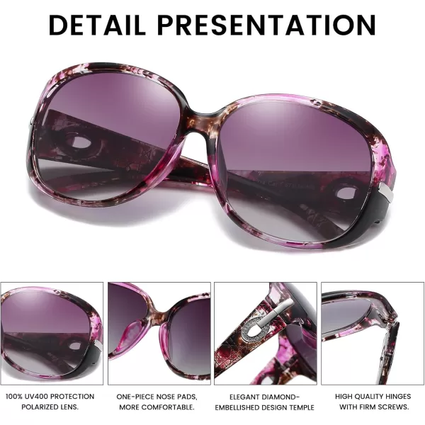 DUCO Classic Sunglasses for Women polarized womens sunglasses 100 UV Protection Shades 6214Tortoise