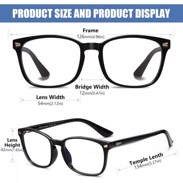 DUCO Kids Blue Light Glasses Girls Boys Computer Gaming Eyeglasses Anti UVBluelight Glasses for Kids Age 610 K028Black