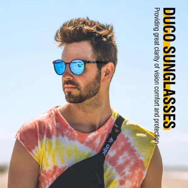 DUCO Mens Polarized Sunglasses for Men Ultra Lightweight Carbon Fiber Sun Glasses UV Protection UV400 Shades DC3018