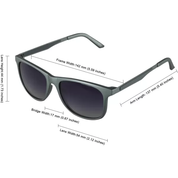 DUCO Mens or Womens Polarized Sunglasses with Gradient Lens for Cycling Running Driving 3030Gunmetal