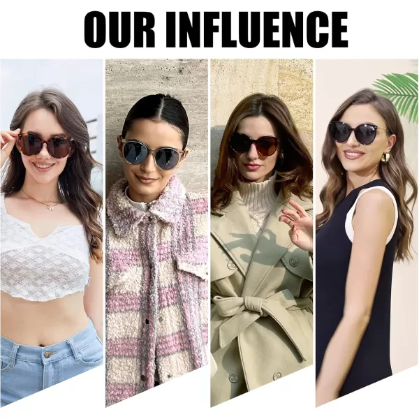 DUCO Retro Sunglasses Women Polarized Round Sun Glasses Vintage UV400 Protection Acetate Frame DC2340Transparent Frame Revo Purple Lens