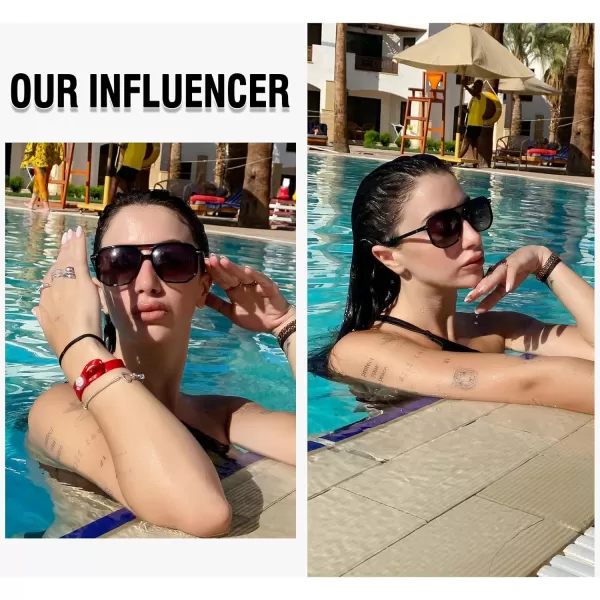 DUCO Retro Vintage Square Polarized Aviator Sunglasses Womens Mens Double Bridge Sun Glasses DC3001Black Frame Gradient Brown Lens