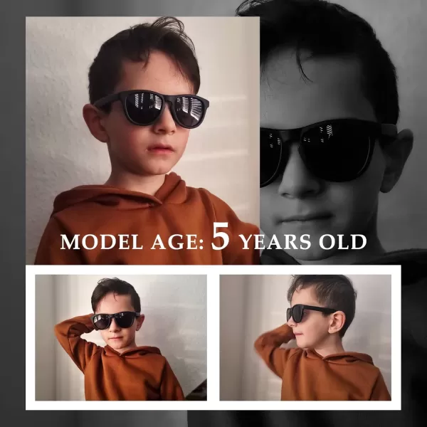DUCO Toddler Sunglasses for Boys Girls Age 35 Polarized Kids Sun Glasses with Strap and UV400 Lens DK031Black Grey