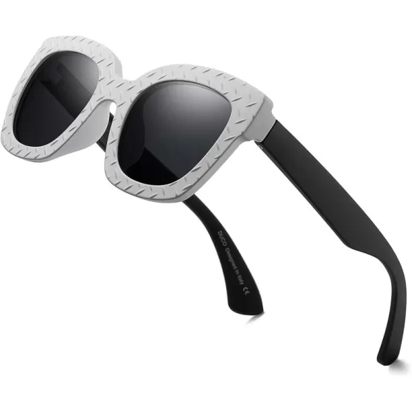 DUCO Polarized Kids Sunglasses Boys Cute Unbreakable Sunglasses for Kids UV400 Protection Age 610 K019White Frame Brown Temple