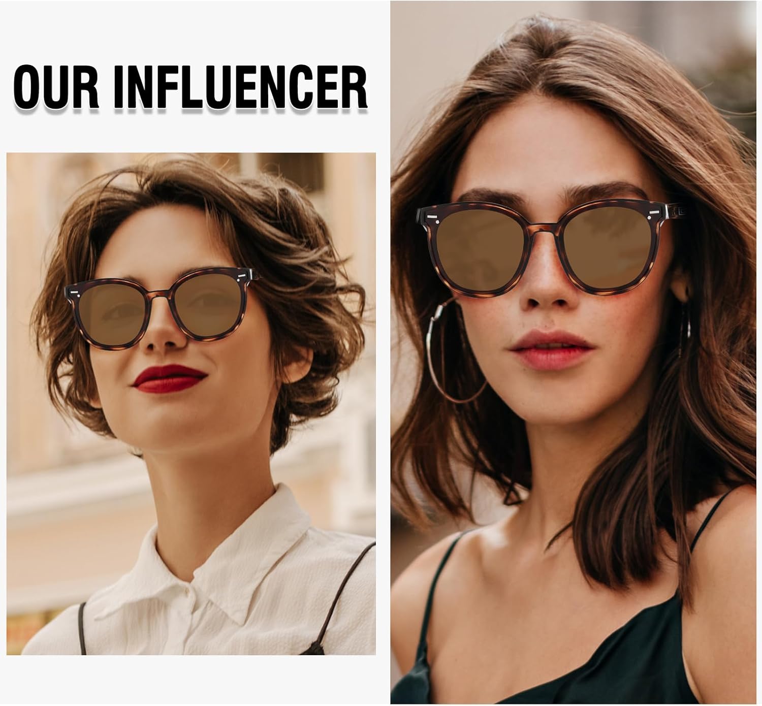 DUCO Retro Round Oversized Polarized Sunglasses for Women Classic Vintage Designer Style UV400 Protection Shades W017sTortoise Frame Brown Lens