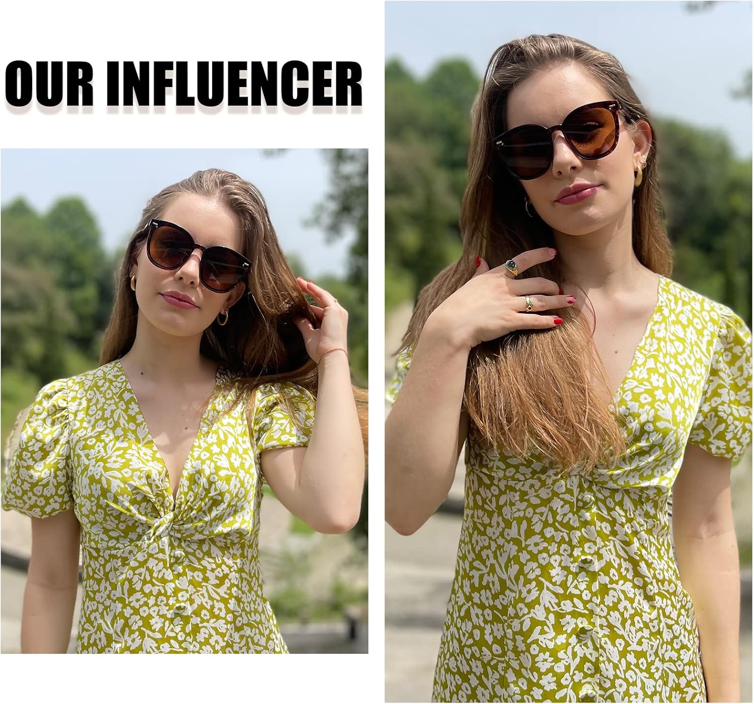 DUCO Retro Round Polarized Sunglasses for Women Men Oversized Vintage Shades W017L Size Tortoise Brown Frame Brown Lens