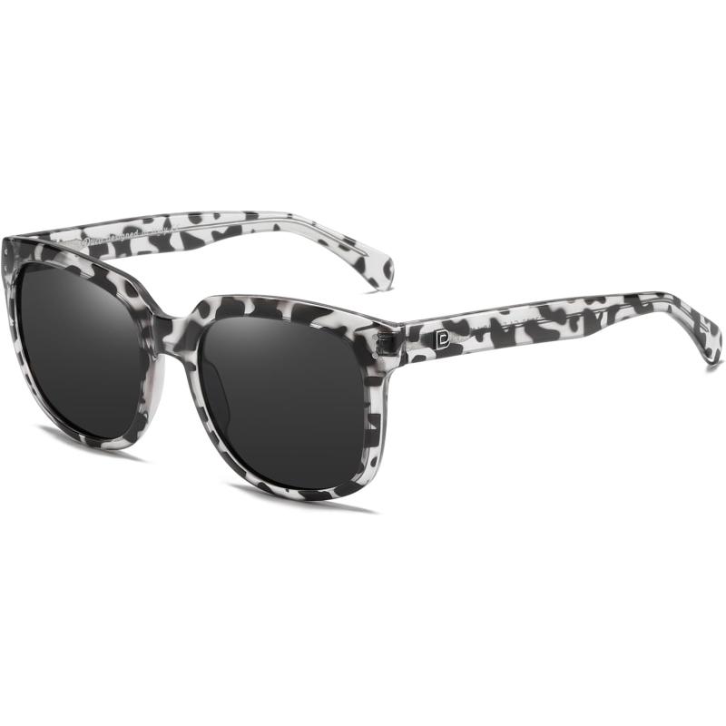 DUCO Retro Vintage Oversized Square Sunglasses for Women Big Luxury Womens Sun Glasses UV Protection DC2148Black Tortoise