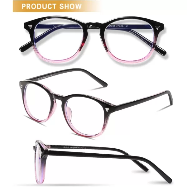 DUCO Blue Light Blocking Computer Reading Eyewear GlassesUV Protection DC5206Gradient Purple