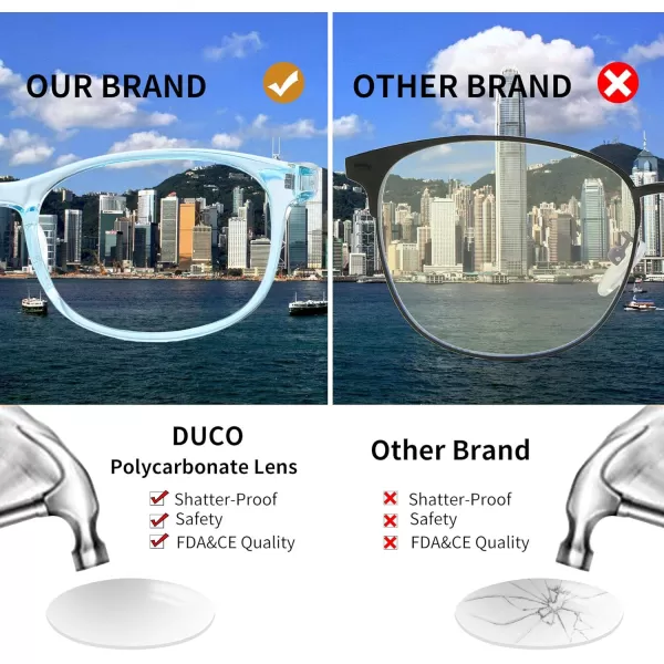 DUCO Blue Light Glasses for Kids Girls BoysGaming Computer TV Phone Fake Glasses for Kids Age 610Anti Bluelight ampamp UV K023Blue