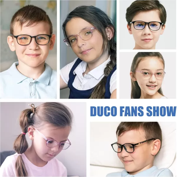DUCO Blue Light Glasses for Kids Girls BoysGaming Computer TV Phone Fake Glasses for Kids Age 610Anti Bluelight ampamp UV K023Blue