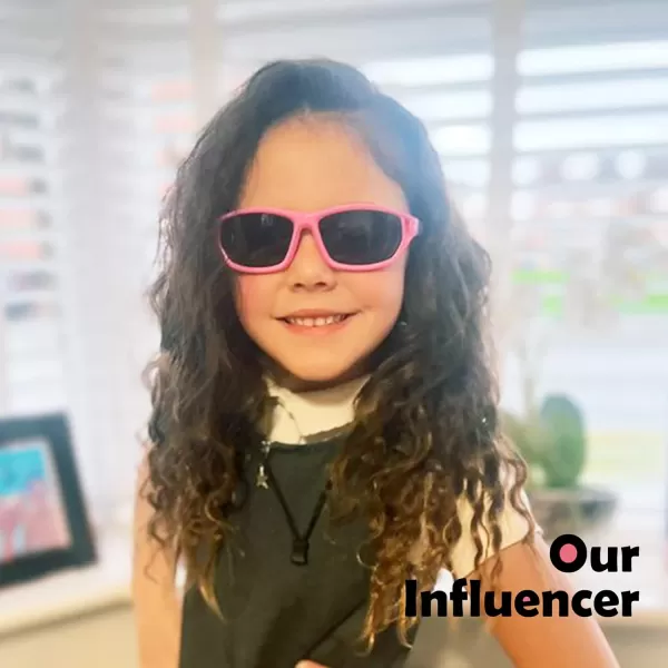 DUCO Polarized Kids Sunglasses with Strap for Boys Girls Youth Sports Baseball Sunglasses 100 UV Protection K029Pink Frame Purple Temple