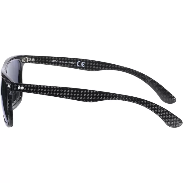 DUCO Polarized Sunglasses for Men Sun glasses All Carbon Fiber Frame 100 UV Protection for Driving Running Fishing DC8325Black Frame Grey Lens