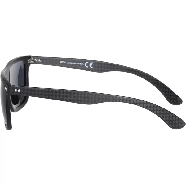 DUCO Polarized Sunglasses for Men Sun glasses All Carbon Fiber Frame 100 UV Protection for Driving Running Fishing DC8325Gunmental Frame Grey Lens