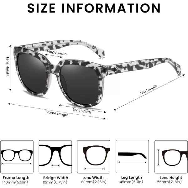 DUCO Retro Vintage Oversized Square Sunglasses for Women Big Luxury Womens Sun Glasses UV Protection DC2148Black Tortoise