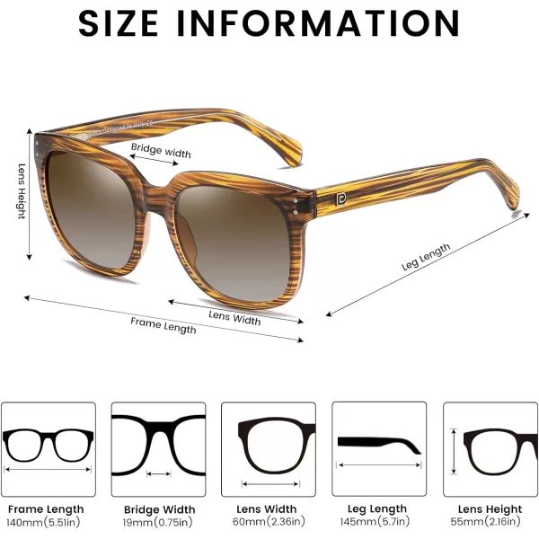 DUCO Retro Vintage Oversized Square Sunglasses for Women Big Luxury Womens Sun Glasses UV Protection DC2148Brown