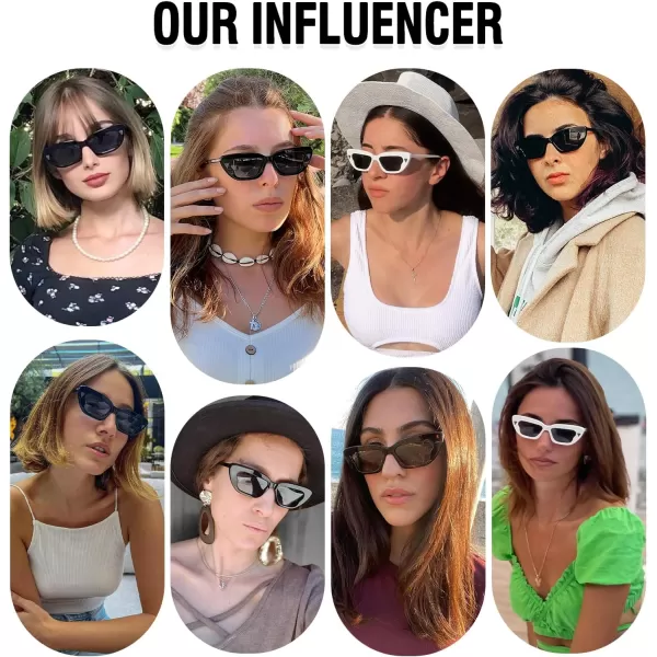 DUCO Small Cat Eye Sunglasses for Women Retro Narrow Polarized Sun Glasses Mylove Designer Rectangle Frame UV400 Lens DC1104Tortoise Frame Brown Lens