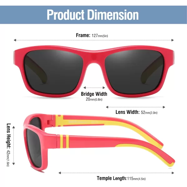 DUCO Sports Polarized Kids Sunglasses Boys Girls Unbreakable Youth Baseball Shades UV400 Protection Age 610 K001K003pink