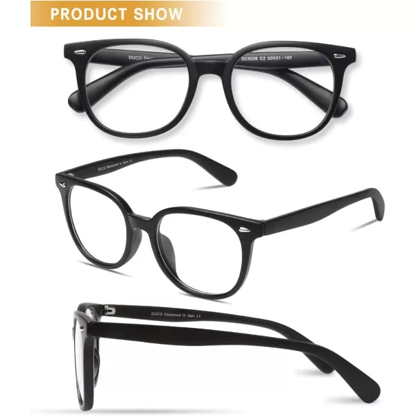 DUCO Superlight Blue Light Blocking Computer Reading Video and Gaming Eyewear Glasses DC5208Matte Black