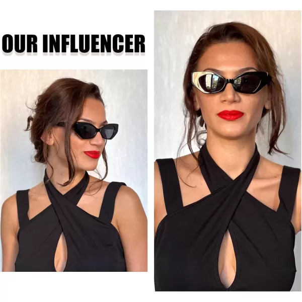 DUCO Trendy Sunglasses for Women Men Retro Vintage Polarized Shades Acetate Frame Y2K Designer Style Sun Glasses DC1250Black