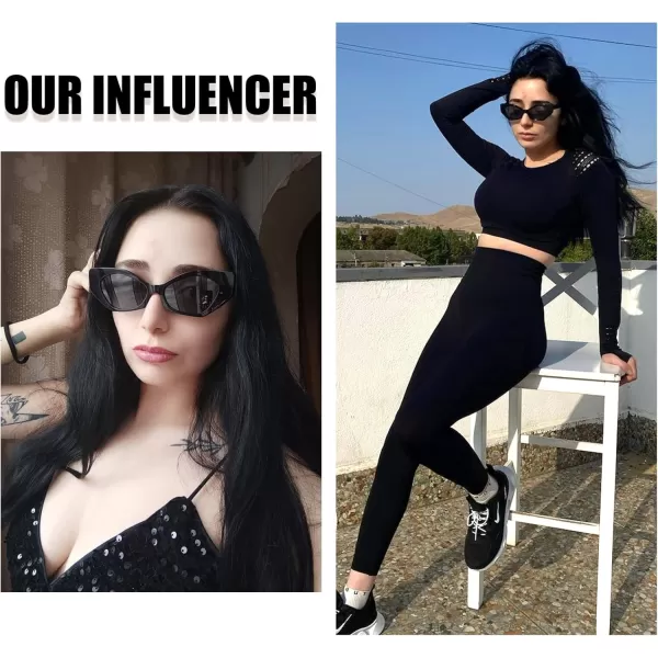 DUCO Trendy Sunglasses for Women Men Retro Vintage Polarized Shades Acetate Frame Y2K Designer Style Sun Glasses DC1250Black
