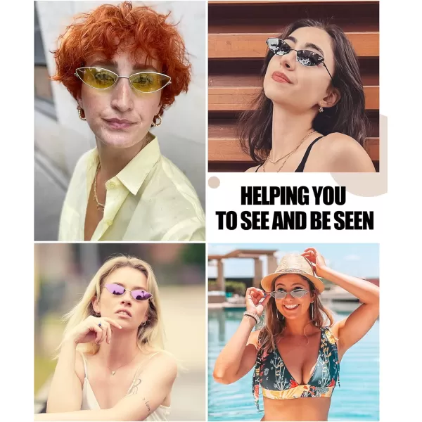 DUCO Vintage Oval Sunglasses for Women Small Triangle Polarized Sun Glasses Metal Frame and UV Protection W019Gold Frame Revo Purple Lens