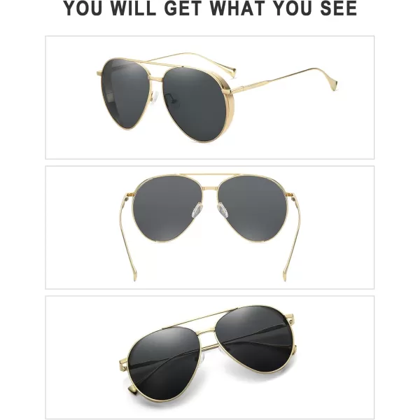 DUCO Vintage Polarized Sunglasses for Women Sun Glasses UV Protection W003