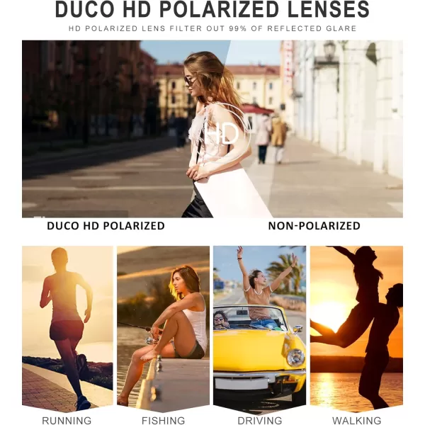 DUCO Vintage Polarized Sunglasses for Women Sun Glasses UV Protection W003