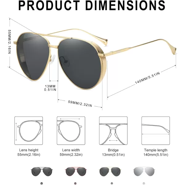 DUCO Vintage Polarized Sunglasses for Women Sun Glasses UV Protection W003