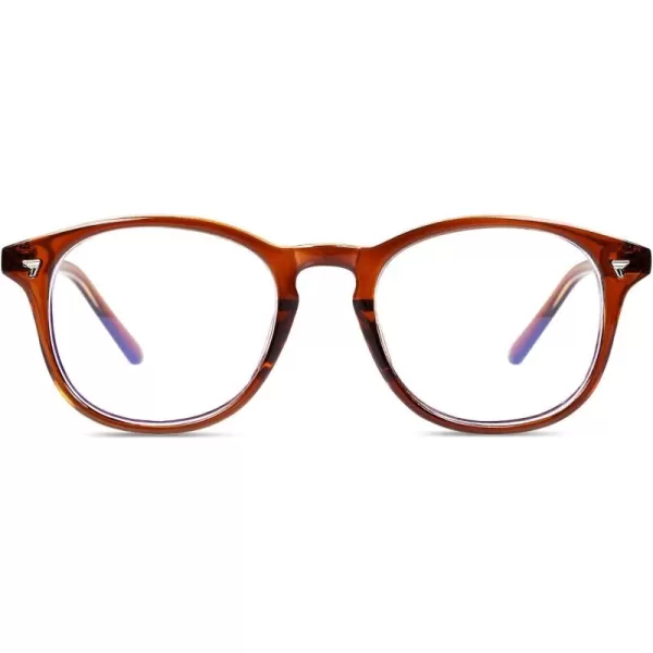 DUCO Blue Light Blocking Computer Reading Eyewear GlassesUV Protection DC5206Dark Brown