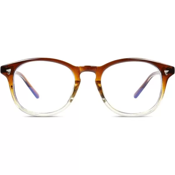 DUCO Blue Light Blocking Computer Reading Eyewear GlassesUV Protection DC5206Gradient Brown