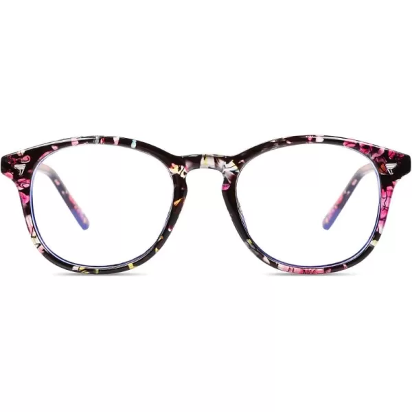 DUCO Blue Light Blocking Computer Reading Eyewear GlassesUV Protection DC5206Purple Black