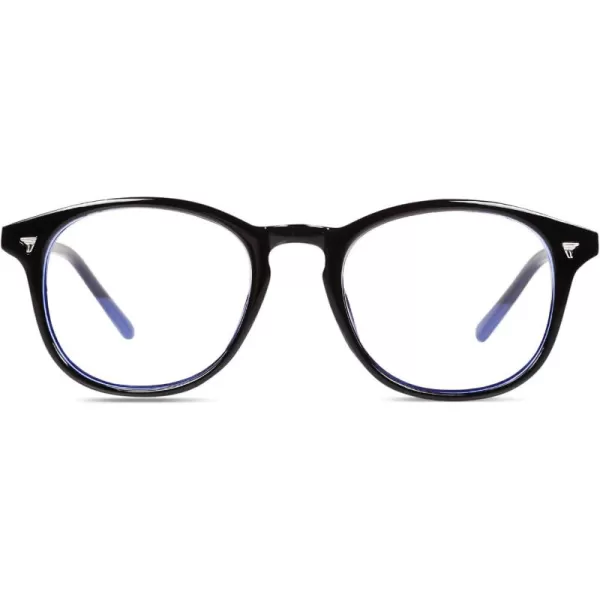 DUCO Blue Light Blocking Computer Reading Eyewear GlassesUV Protection DC5206Shine Black