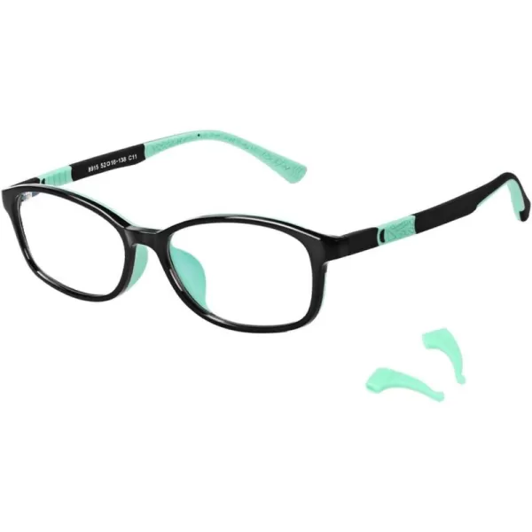 DUCO Blue Light Glasses for Kids Boys Girls Blue Ray Blocking Glasses Cute Computer Gaming TV Glasses for Children K015Black Green