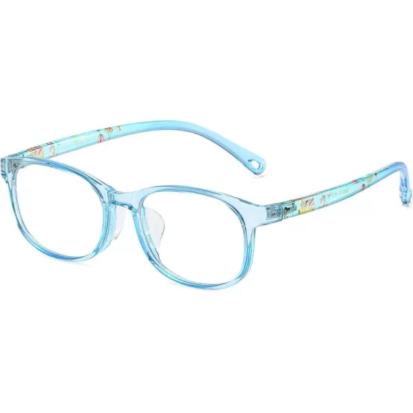 DUCO Blue Light Glasses for Kids Girls BoysGaming Computer TV Phone Fake Glasses for Kids Age 610Anti Bluelight ampamp UV K023Blue