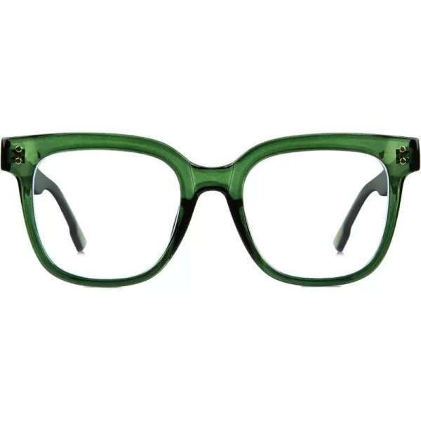 DUCO Superlight Blue Light Blocking Computer Reading and Gaming Eyewear GlassesAnti Blue Light 100 UV Protection DC5210Transparent Green