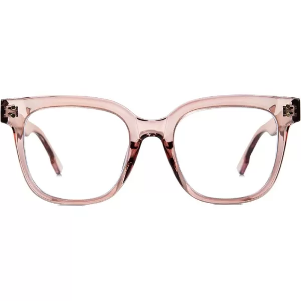 DUCO Superlight Blue Light Blocking Computer Reading and Gaming Eyewear GlassesAnti Blue Light 100 UV Protection DC5210Transparent Red