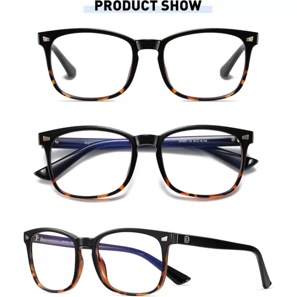 DUCO Blue Light Blocking Glasses Computer Gaming Glasses Women Men Blue Light Blocker Eyeglasses Square Frame Anti Eye Eyestrain Pink 5201SBlack TortoiseMatte Black