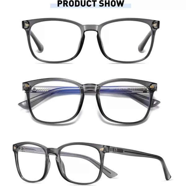 DUCO Blue Light Blocking Glasses Computer Gaming Glasses Women Men Blue Light Blocker Eyeglasses Square Frame Anti Eye Eyestrain Pink 5201STransparent GreyShine Black