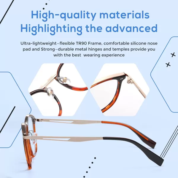 DUCO Blue Light Blocking Glasses For Men Blue Ray Glasses Oversized Computer Glasses Retro Square Fashion Eyeglasses 5223Black Tortoise