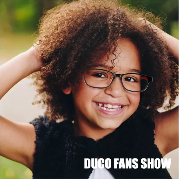 DUCO Blue Light Glasses for Kids with Strap AntiGlare Gaming Computer Glasses Eyeglasses for Boys Girls Age 610 K025