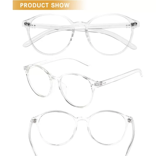 DUCO Blue Light Glasses for Men Women Blue Ray Blocking Glasses Computer Gaming Glasses Square Reading Eyeglasses 52055202transparent