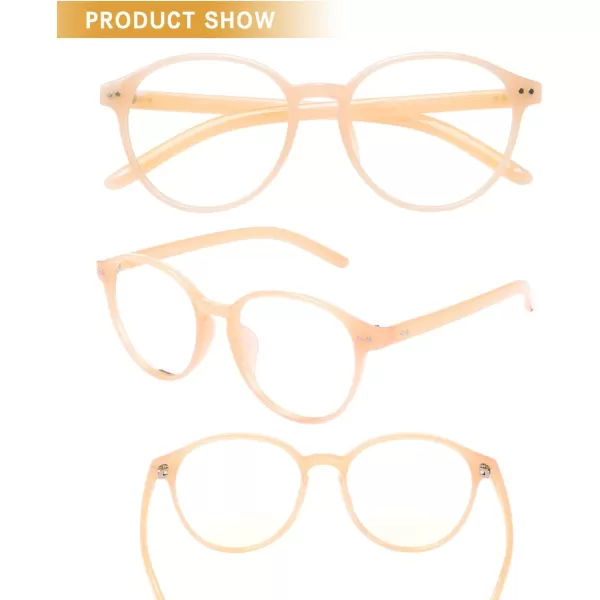 DUCO Blue Light Glasses for Men Women Blue Ray Blocking Glasses Computer Gaming Glasses Square Reading Eyeglasses 52055202transparent Orange