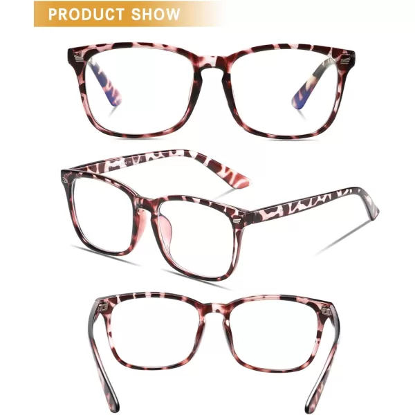 DUCO Blue Light Glasses for Men Women Blue Ray Blocking Glasses Computer Glasses for Teens Non prescription Eyeglasses 5201Tortoise