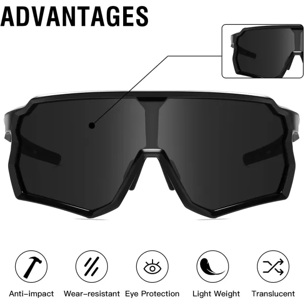 DUCO Cycling Sunglasses Men Women Polarized Sports Sunglasses TR90 Baseball Fishing Sun glasses uv 400 Protection 0035Black Frame Gray Lens