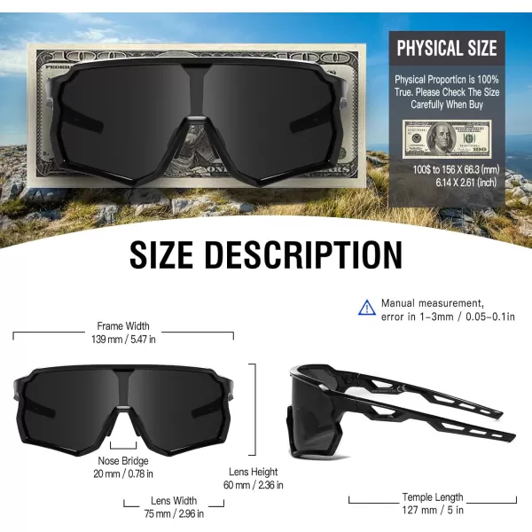 DUCO Cycling Sunglasses Men Women Polarized Sports Sunglasses TR90 Baseball Fishing Sun glasses uv 400 Protection 0035Black Frame Gray Lens