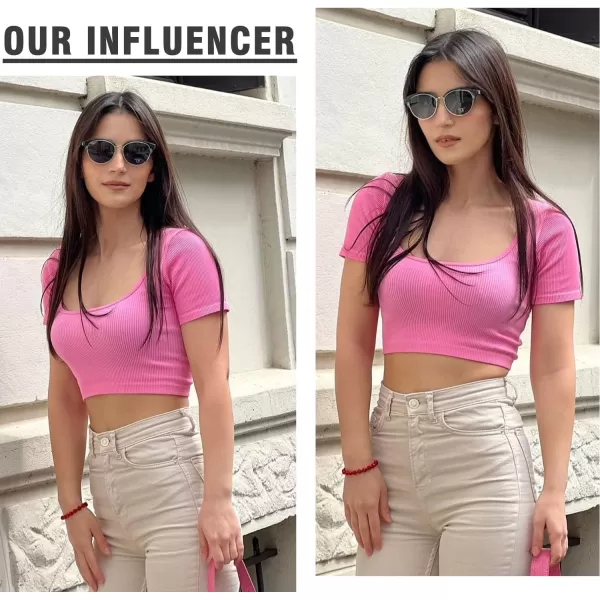 DUCO Retro Polarized Sunglasses for Women Semi Rimless Sun Glasses for Small Face Vintage Half Frame Shades 1221Shine Black Frame Grey Lens