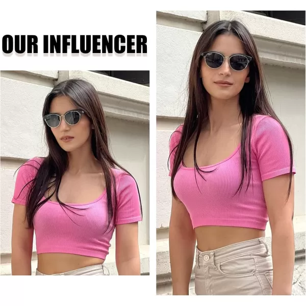 DUCO Retro Polarized Sunglasses for Women Semi Rimless Sun Glasses for Small Face Vintage Half Frame Shades 1221Transparent Grey Frame Grey Lens